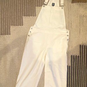 GAP White Denim Overalls